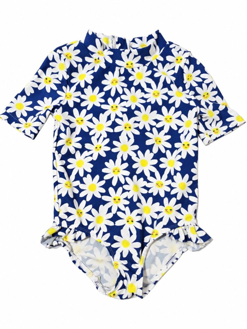 Carter's Girls Daisy Floral One Piece Swimsuit Rashguard Size 3T NWOT